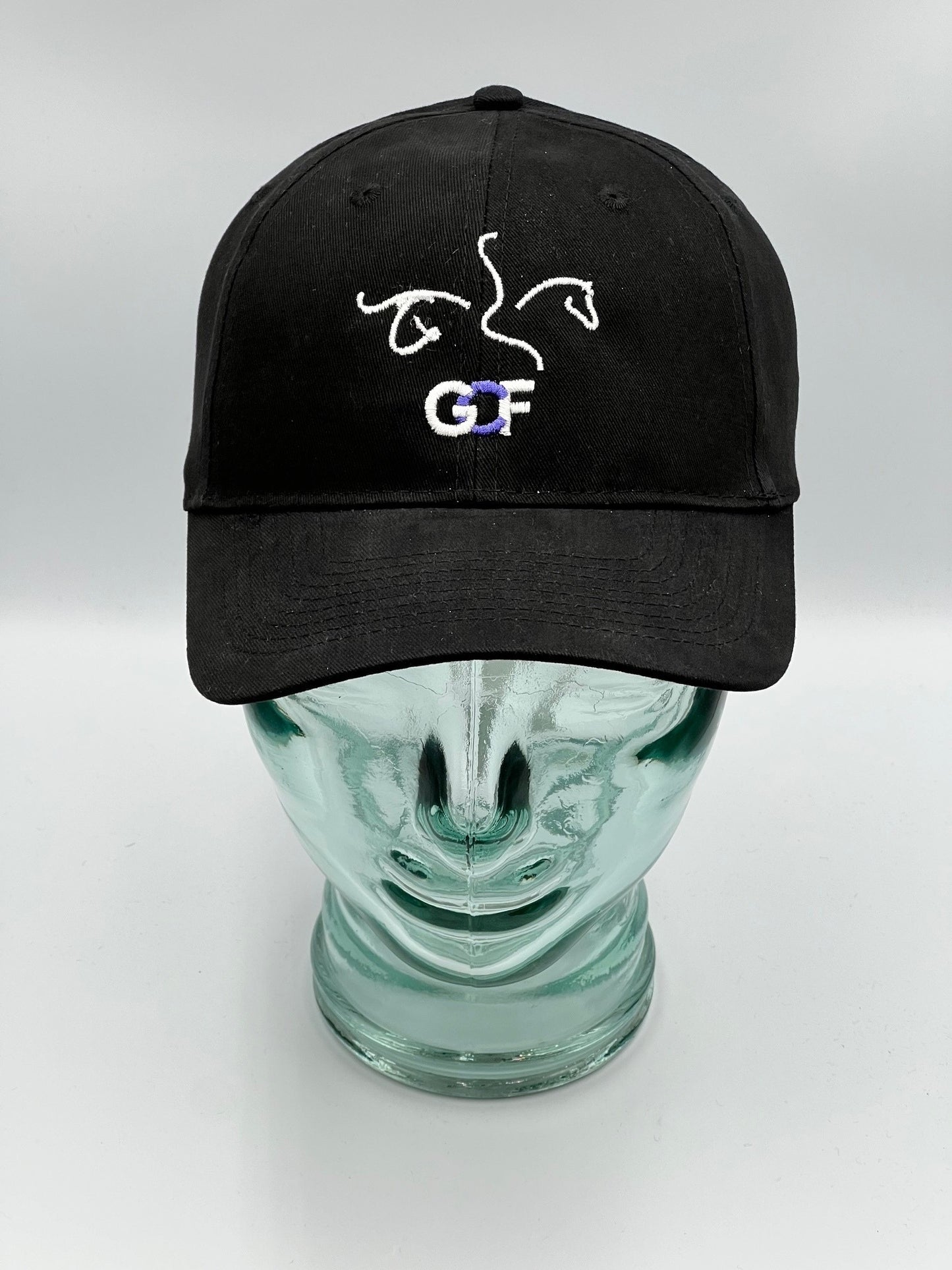 Black cap with embroidered GCF design 